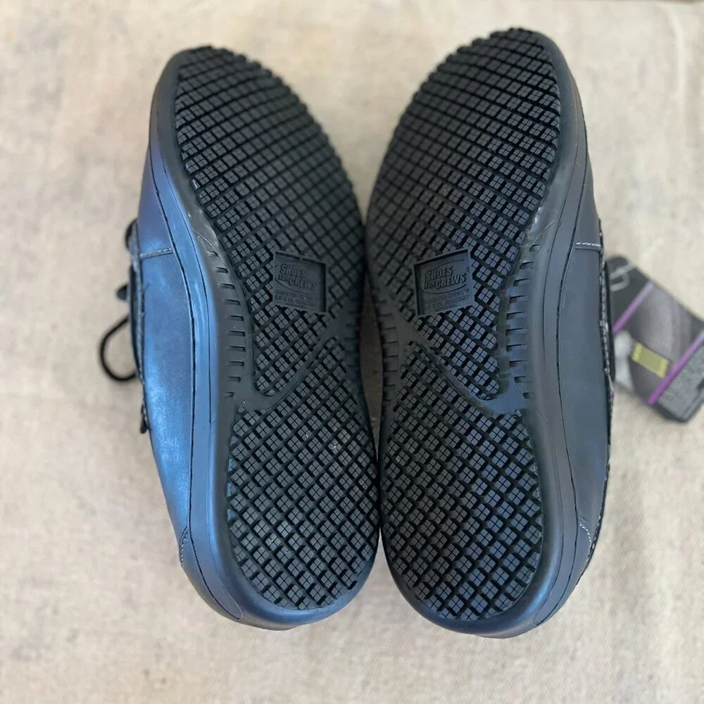 TopCrews Woman's Black Leather Work Slip-Resistant Shoes Sz 10 - Picture 9 of 13